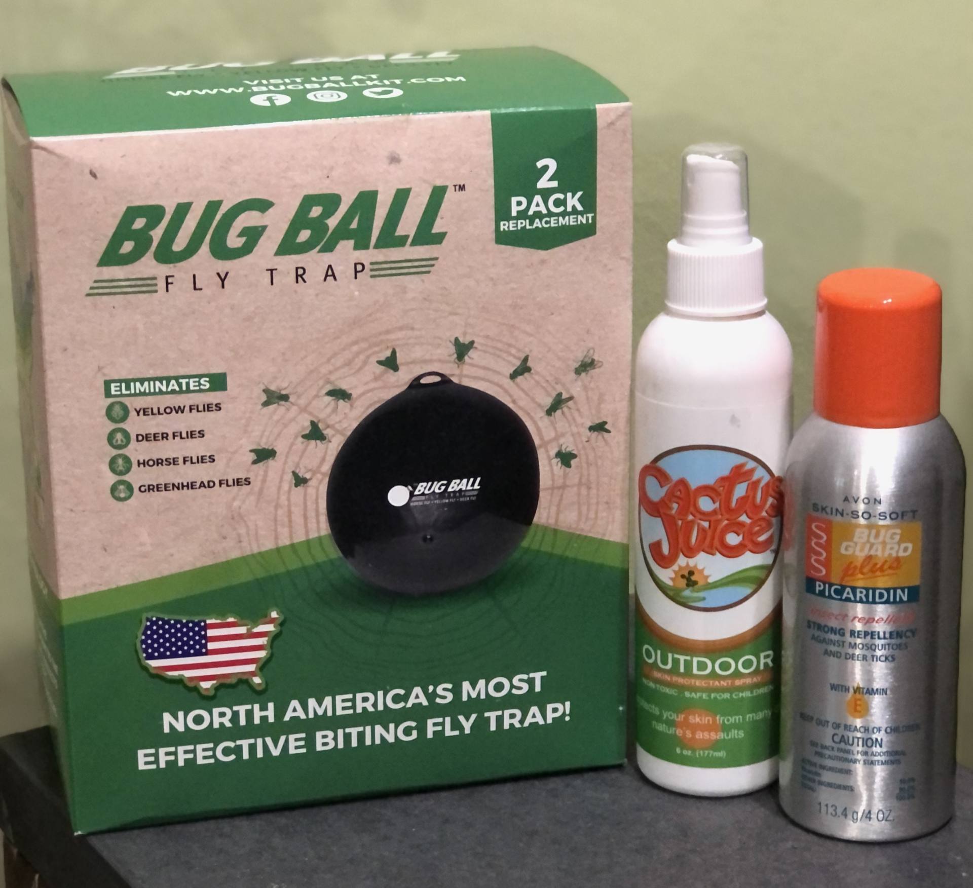 Bug Ball with Cactus Juice & Avon Skin So Soft Bug Guard